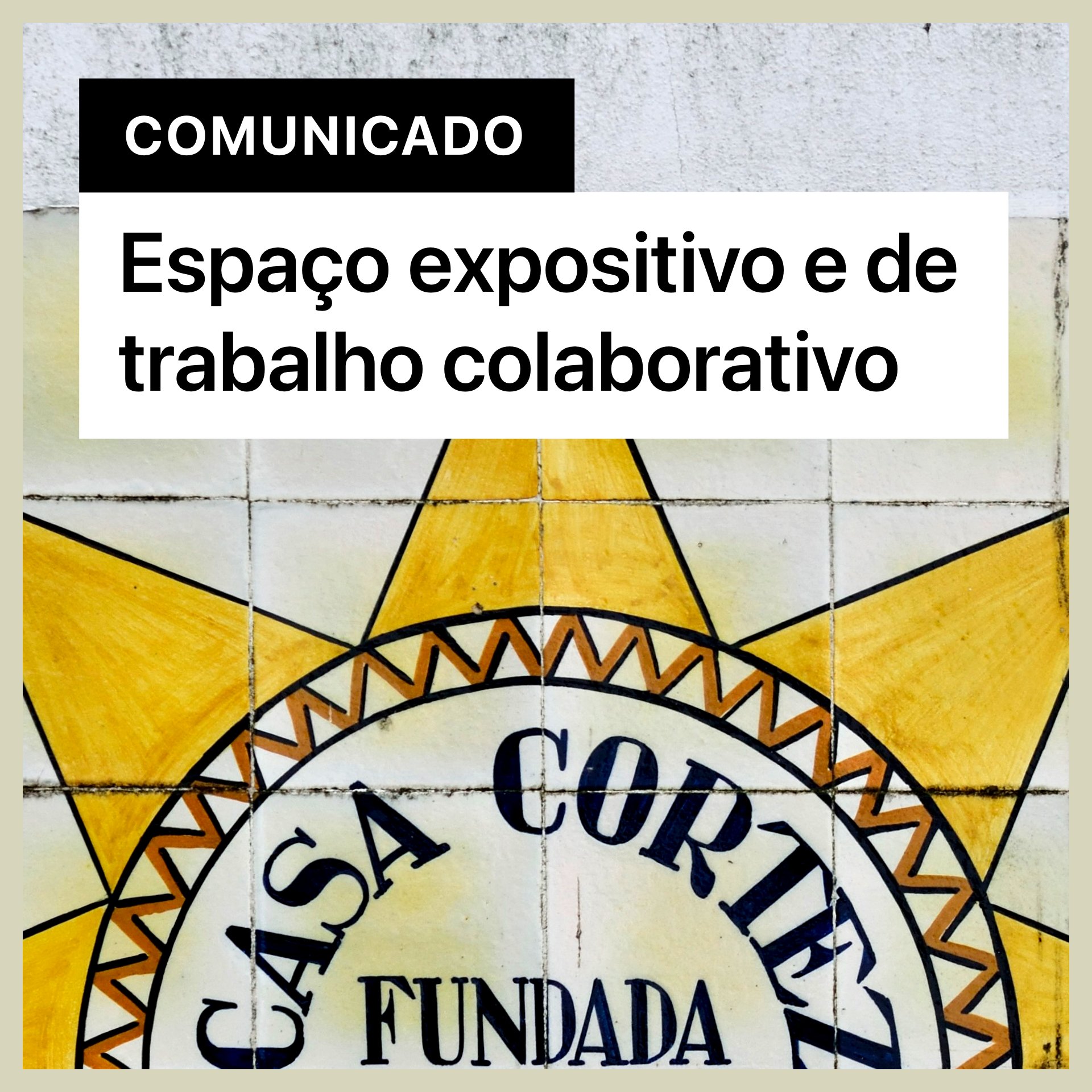 Espaço expositivo e de trabalho colaborativo